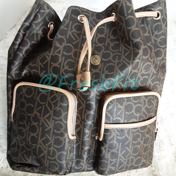 ?Calvin Klein Luggage Tablet Backpack CK Monogram NWT main image 4